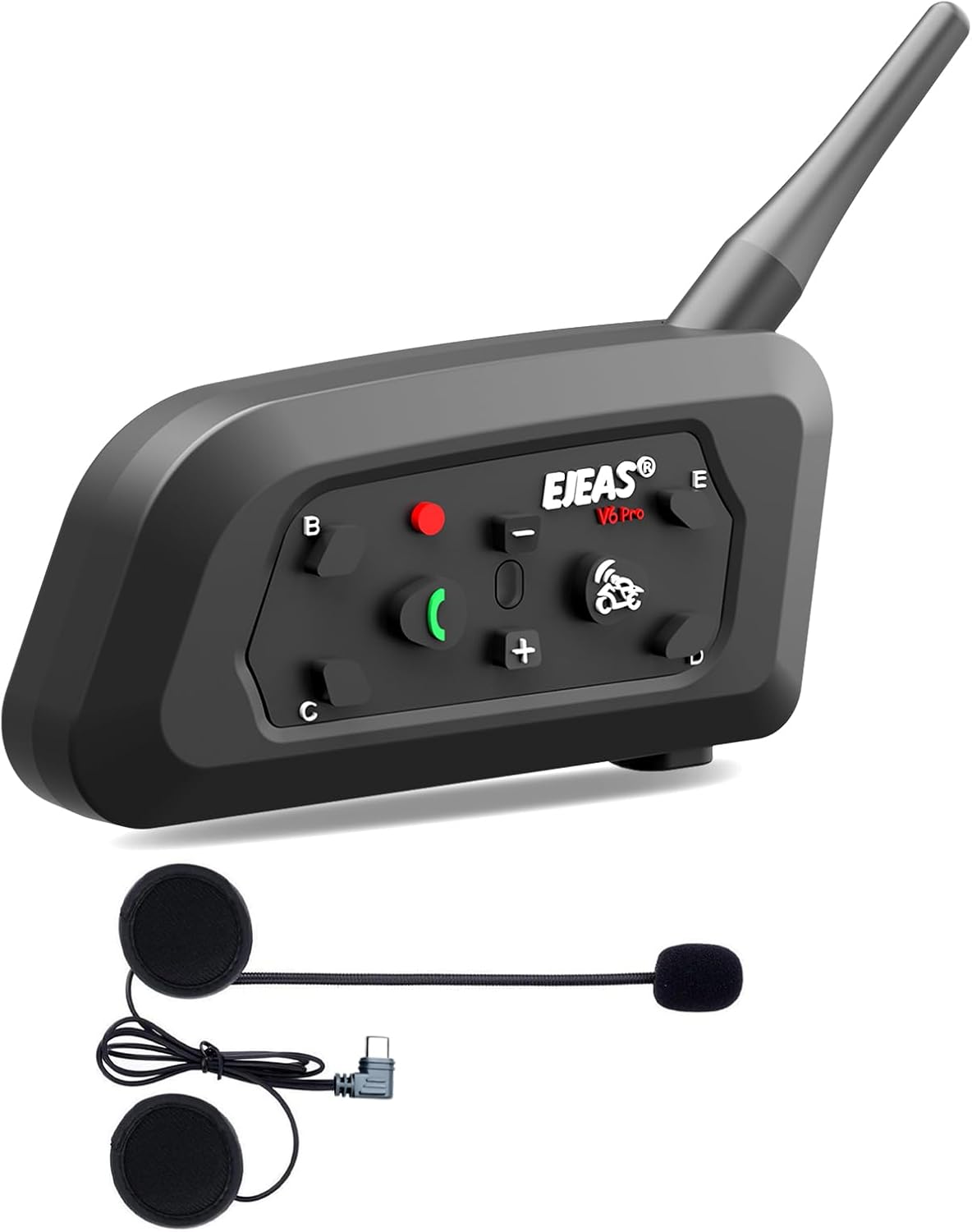 EJEAS V6 Motorcycle Bluetooth Headset for Intercom Communication