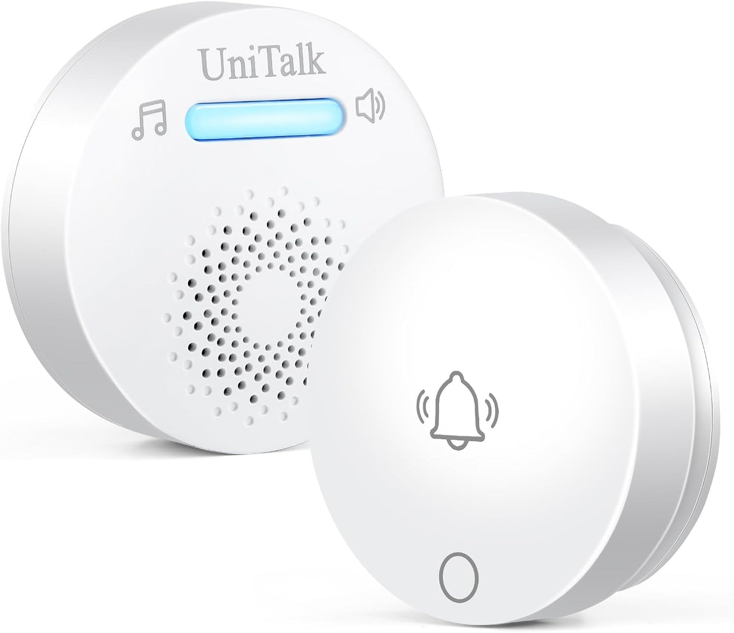 UniTalk Self-Powered Wireless Doorbell: 36 Chimes, 500FT Range