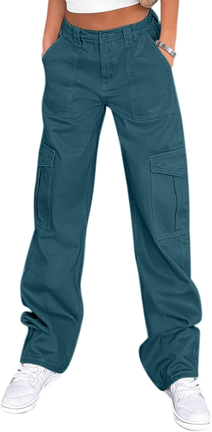 Lepunuo Cargo Pants for Women High Waisted Baggy Style