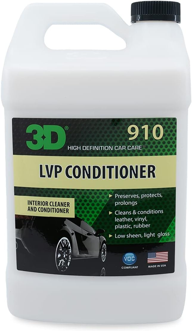 3D Leather Conditioner - Revive, Preserve, Protect - Seats, Wheels, Panels - 1 Gallon