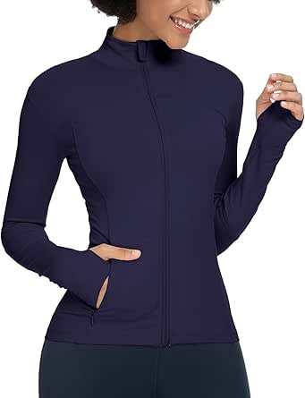QUEENIEKE Womens Running Jackets for Gym and Yoga Activities