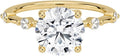 Moissanite Ring 3 Ct Hidden Halo Solitaire - Ethical Brilliance AR