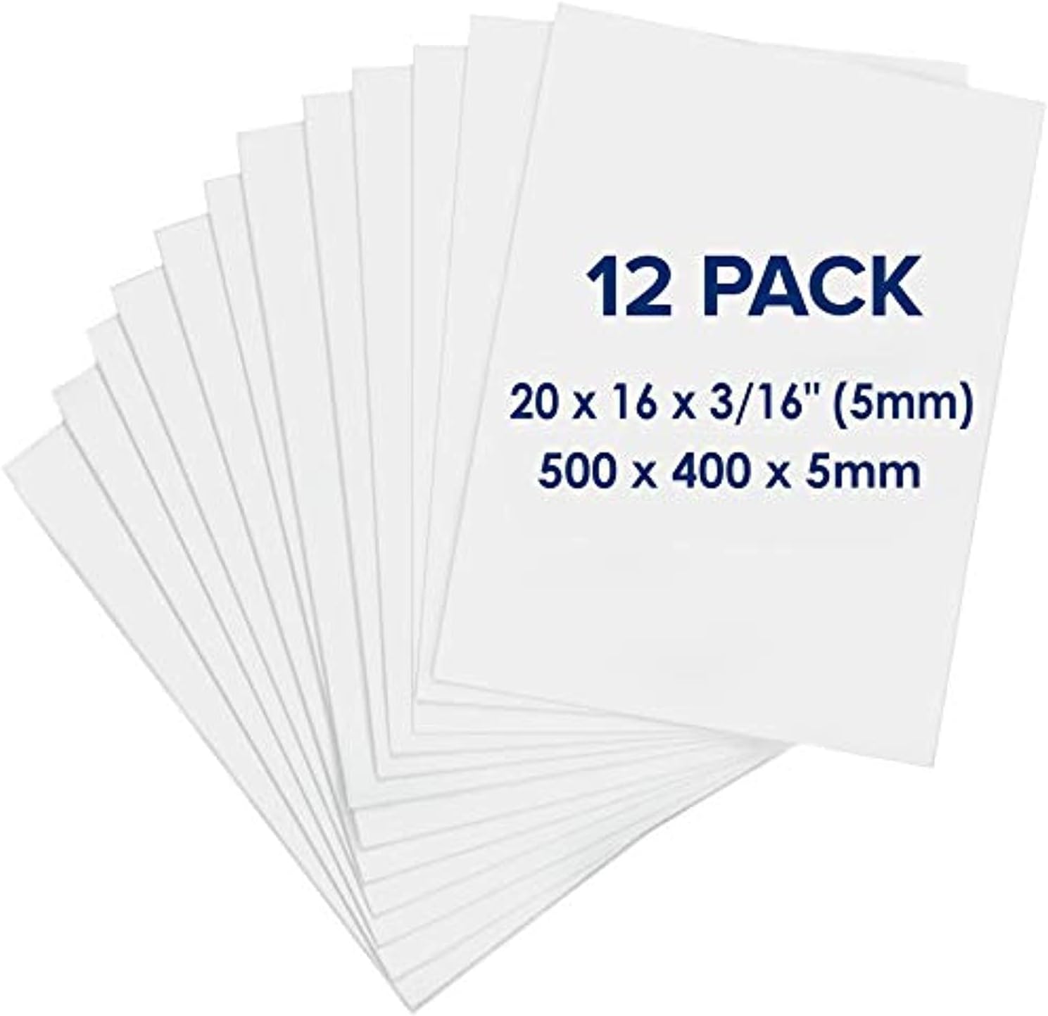 Foam Board 16 x 20 x 3/16in - Premium Quality for Crafts