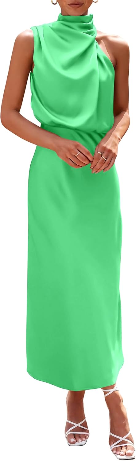 Elegant Satin Maxi Dress for Women - Perfect Summer Style