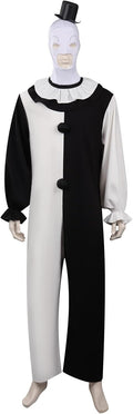 Feeriay Art Clown Cosplay Jumpsuit Bodysuit Headgear - Halloween Ready