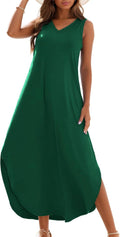 Women's Summer Casual Loose Sundress Maxi Dress - Lightweight