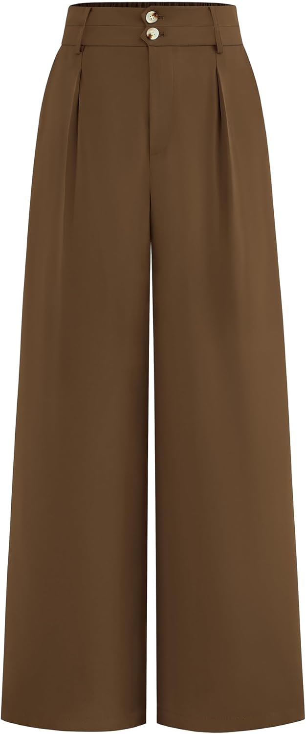 BTFBM Women Wide Leg Dress Pants for Business Casual Style