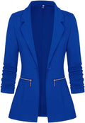 Genhoo Women's Long Sleeve Blazer Open Front Cardigan (Style TCTZ)