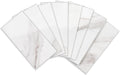 Peel and Stick Subway Tile 3x6 PVC Glossy White Marble - Easy Upgrade