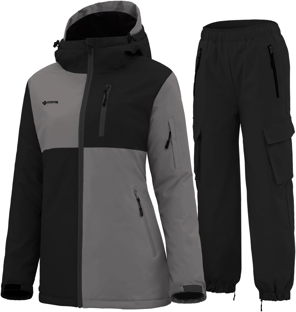 GEMYSE Women's Ski Snow Jackets and Pants Set for Winter