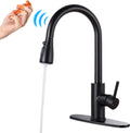 Touchless Kitchen Faucet with Pull Down Sprayer - Matte Black Sensor