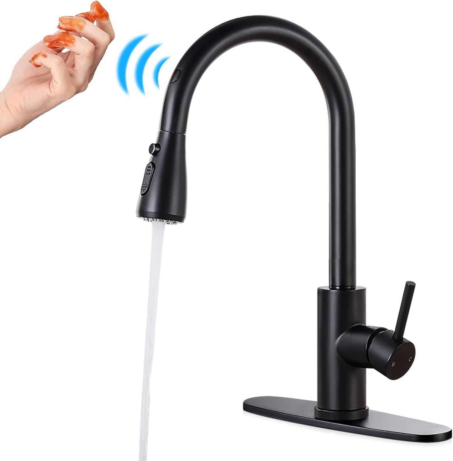 Qomolangma Touchless Kitchen Faucet with Pull Down Sprayer
