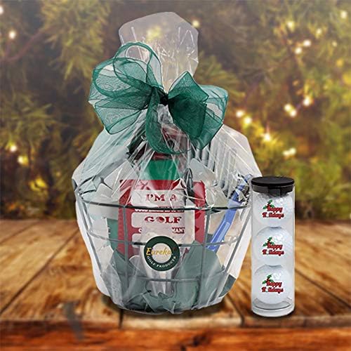 Golf Themed Gift Basket with Personalized Card for Golf Lovers