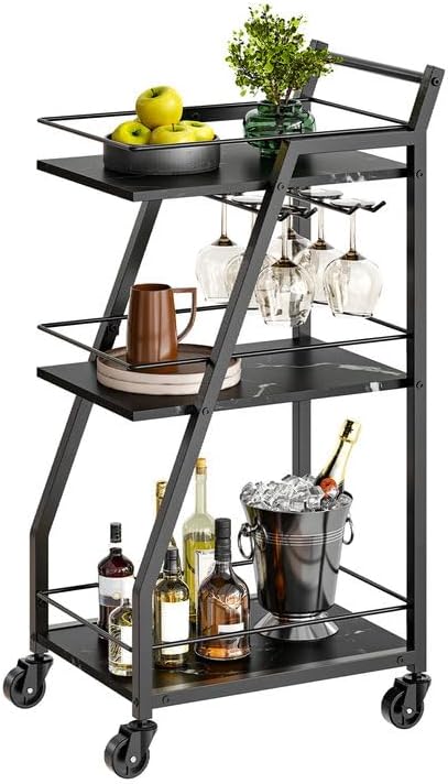 Versatile Home Bar Cart on Wheels for Stylish Entertaining