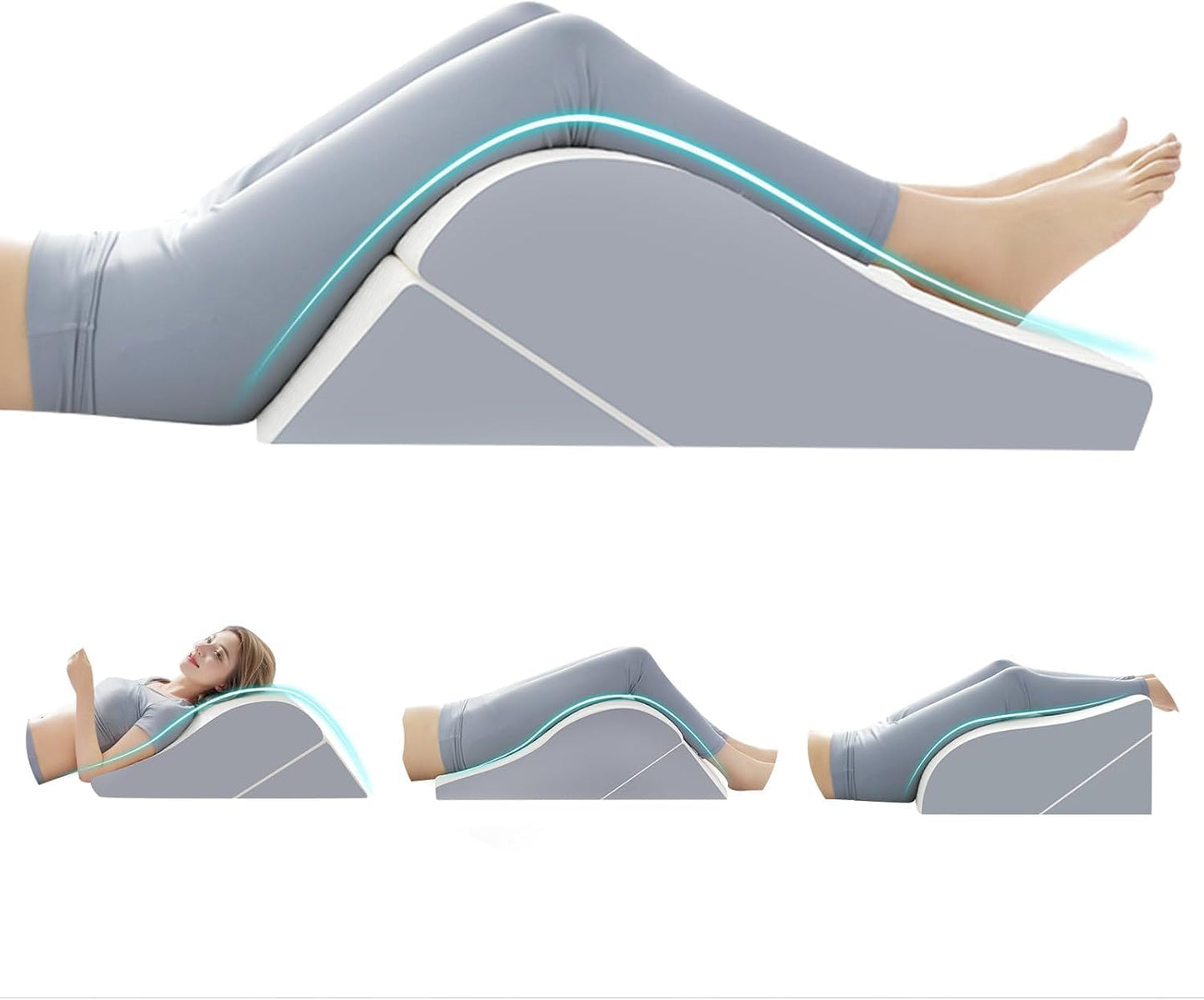 2PCS Leg Elevation Wedge Pillows for Comfortable Sleep Relief