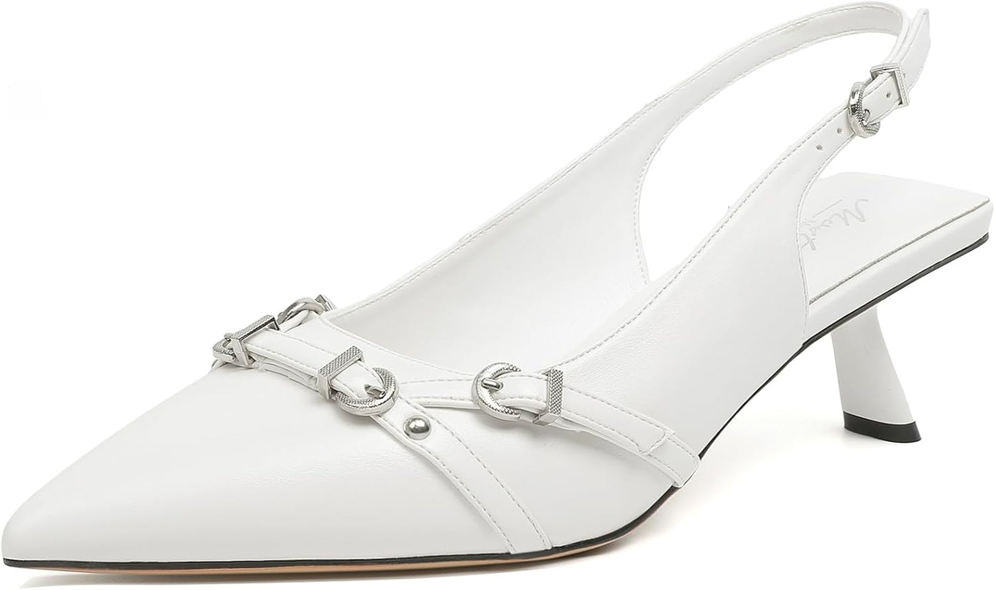 Mostrin Kitten Heels for Women: Stylish Slingback Pumps