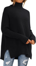 EFAN Women's Turtleneck Oversized Sweater - Cozy Tunic Pullover
