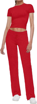 Women's 2 Piece Lounge Set Straight Leg Pants - Modal Comfort