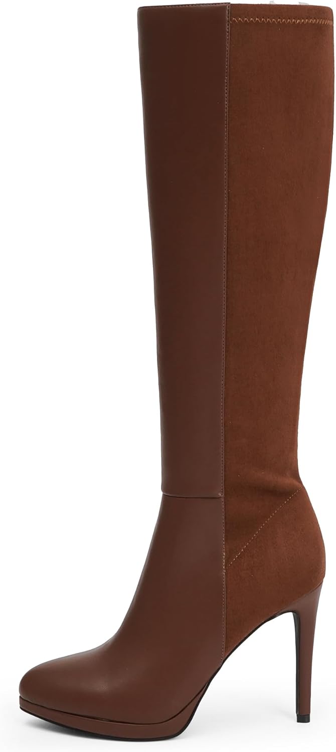 Modatope Knee High Boots Women with Pointed Toe and Stiletto Heel