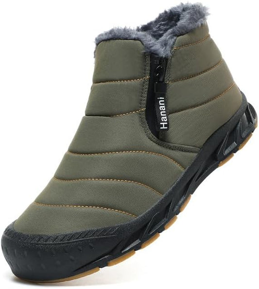 Hanani Mens Snow Boots Waterproof Winter Boots for Comfort