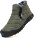 Mens Snow Boots for Men Waterproof Winter Fur Lined Ankle Boots - Easy
