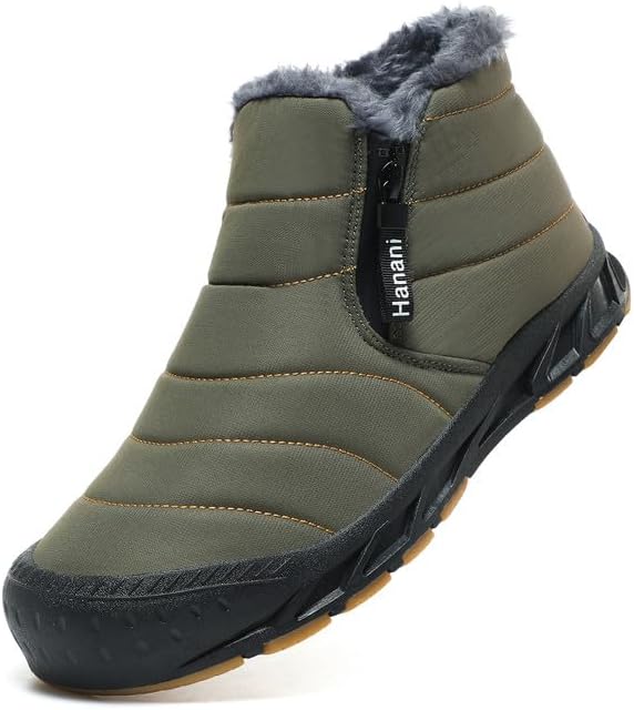 Hanani Mens Snow Boots Waterproof Winter Boots for Comfort