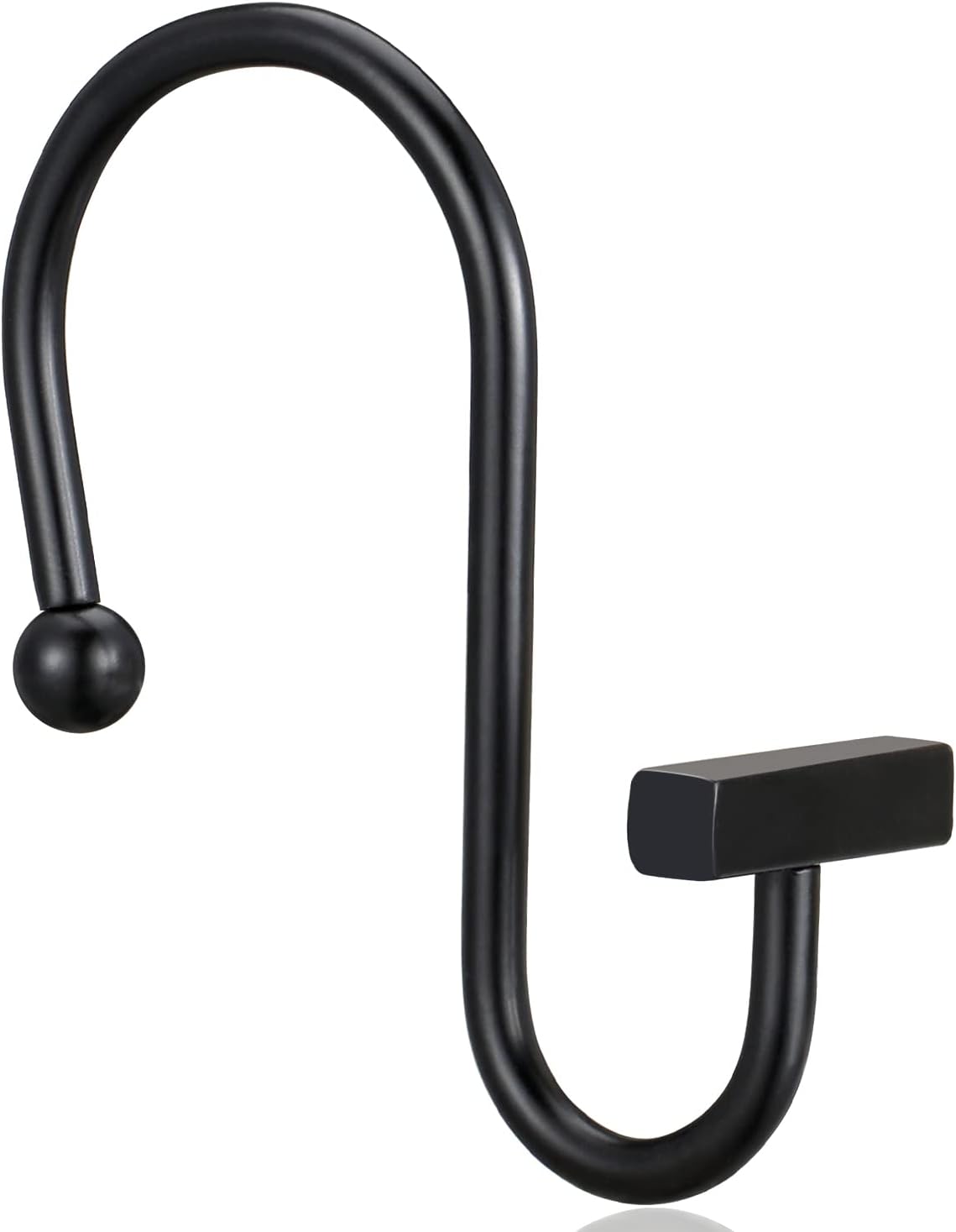 Rust-Proof Black Shower Hooks by CHICTIE - Set of 12