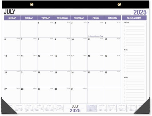 Extra Large 18-Month Desk Calendar 2025-2026 | July 2025 - Dec 2026 | 22x17 | To-Do List