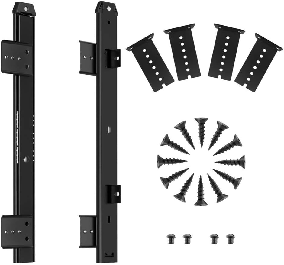 12 Heavy Duty Keyboard Drawer Slides - Black