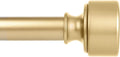 Gold Curtain Rods for Windows 66 to 120 in - Heavy Duty Decorative Rod