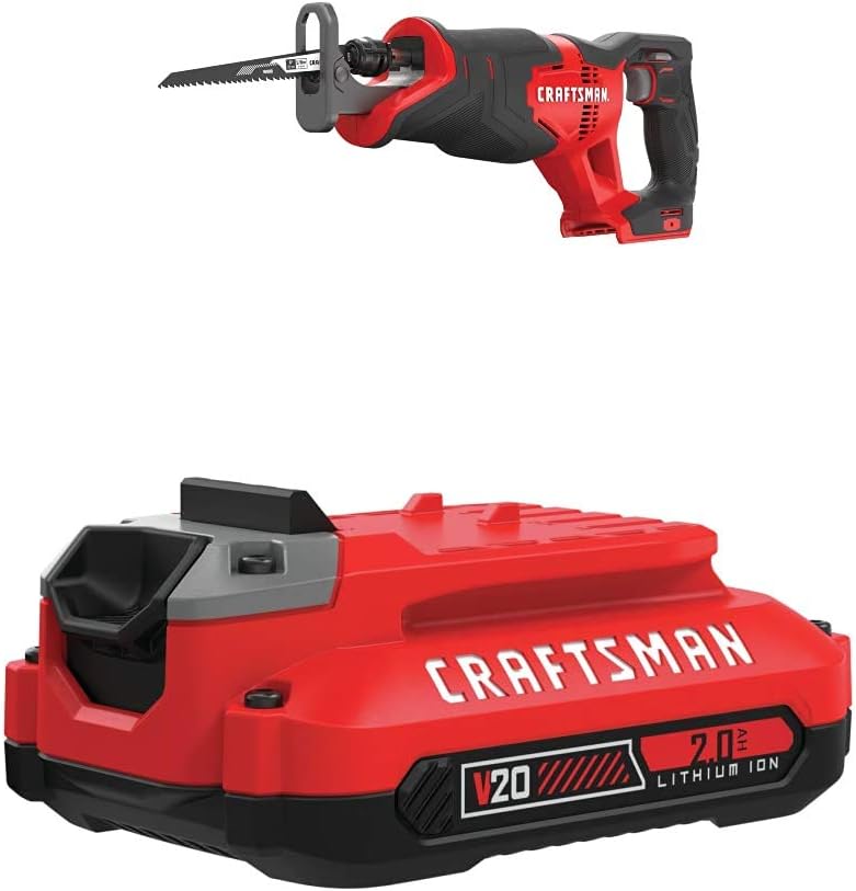 CRAFTSMAN V20 Reciprocating Saw with Lithium Ion Battery Power