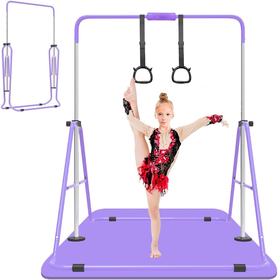 Adjustable Height Gymnastics Bar for Kids - Safe & Fun Training