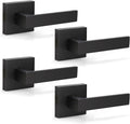 Matte Black Dummy Door Handle 4 Pack for Interior Doors