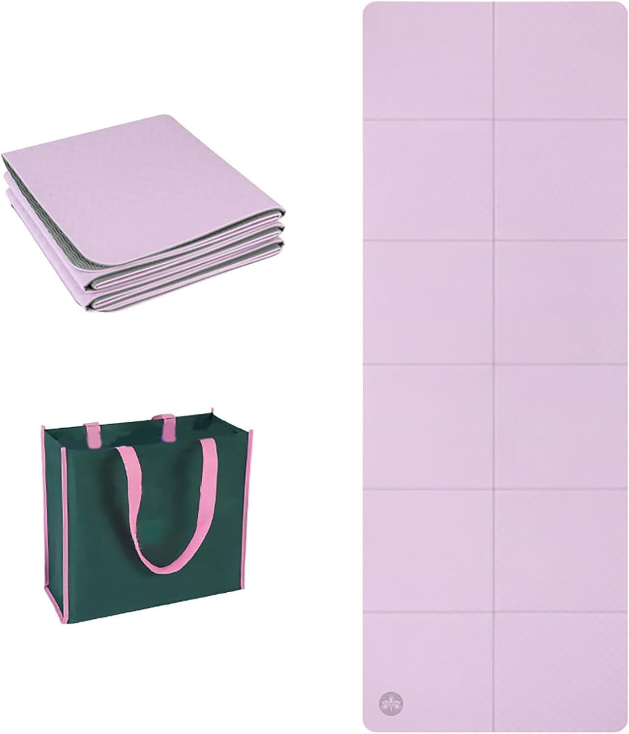 Reversible Yoga Mat - Portable Storage Bag Included