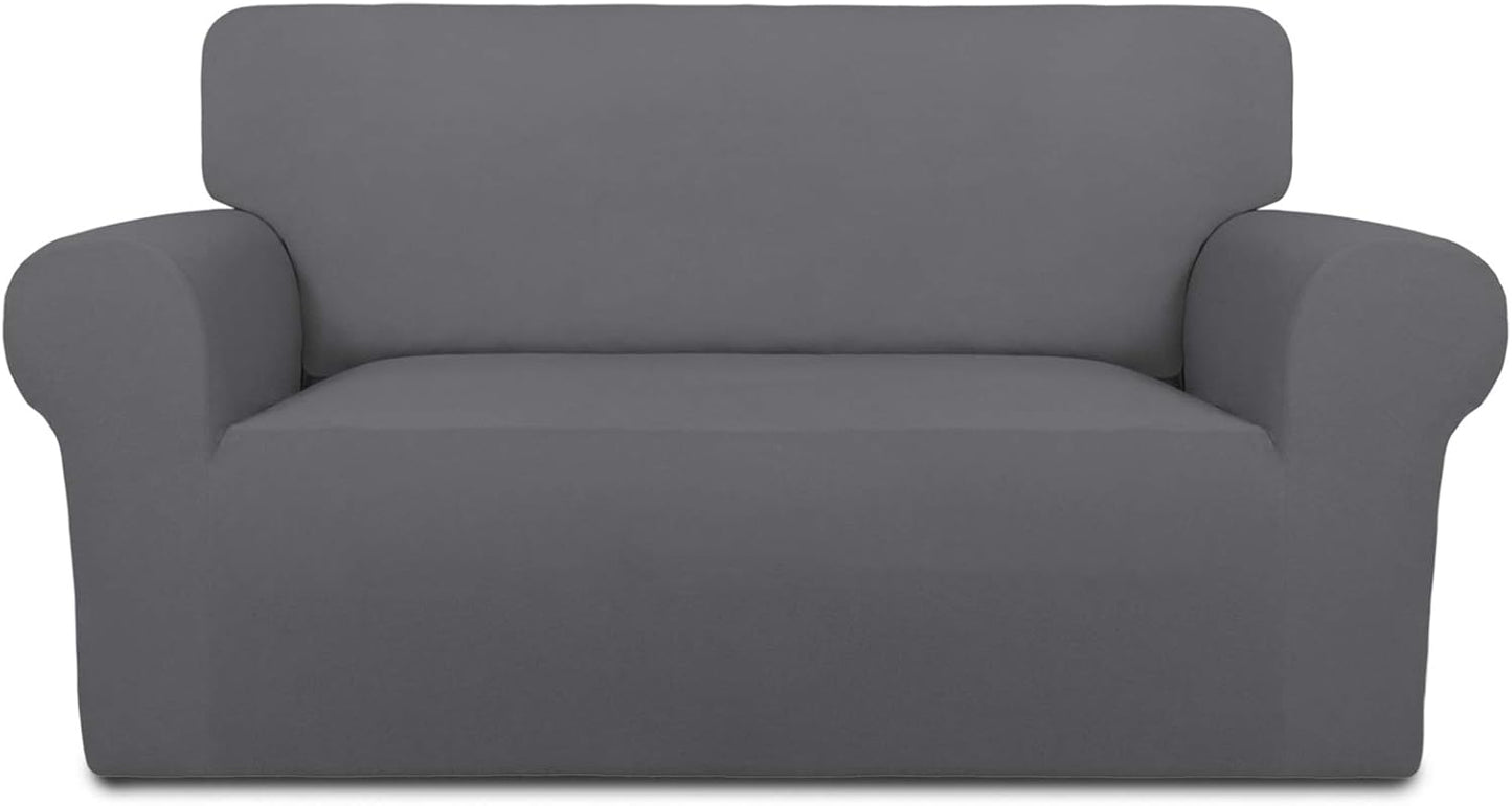 PureFit Super Stretch Sofa Slipcover for Loveseat, Gray Color