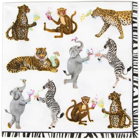 Wildly Chic: Caspari Cocktail Napkins - 20 Pack