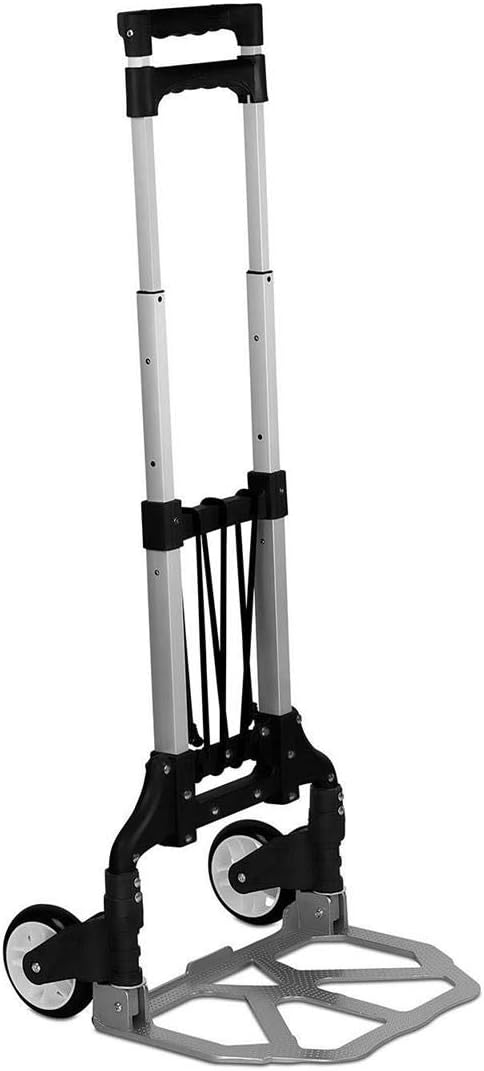 Folding Hand Truck and Personal Dolly for Heavy Lifting