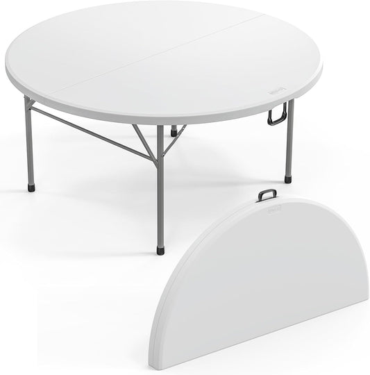 VINGLI 5 FT Round Bi-Folding Table for Events and Parties
