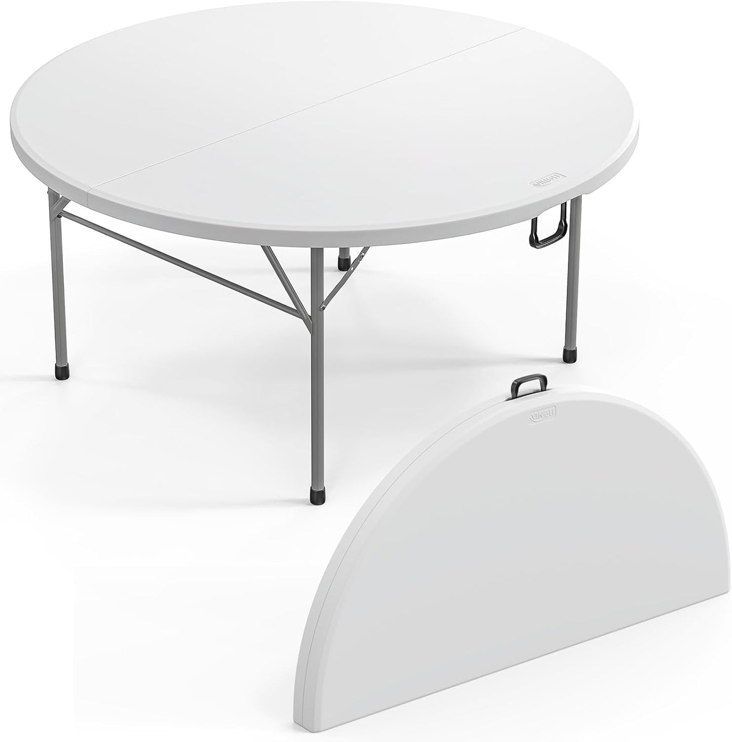 VINGLI 5 FT Round Bi-Folding Table for Events and Dining