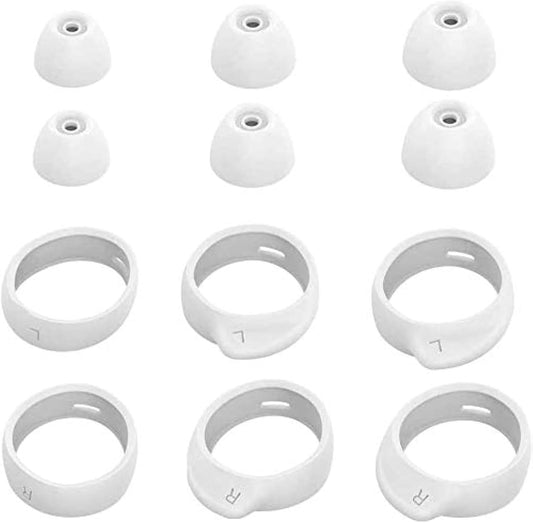 12pc White Wing Tips for Galaxy Buds+ - Comfort & Secure Fit