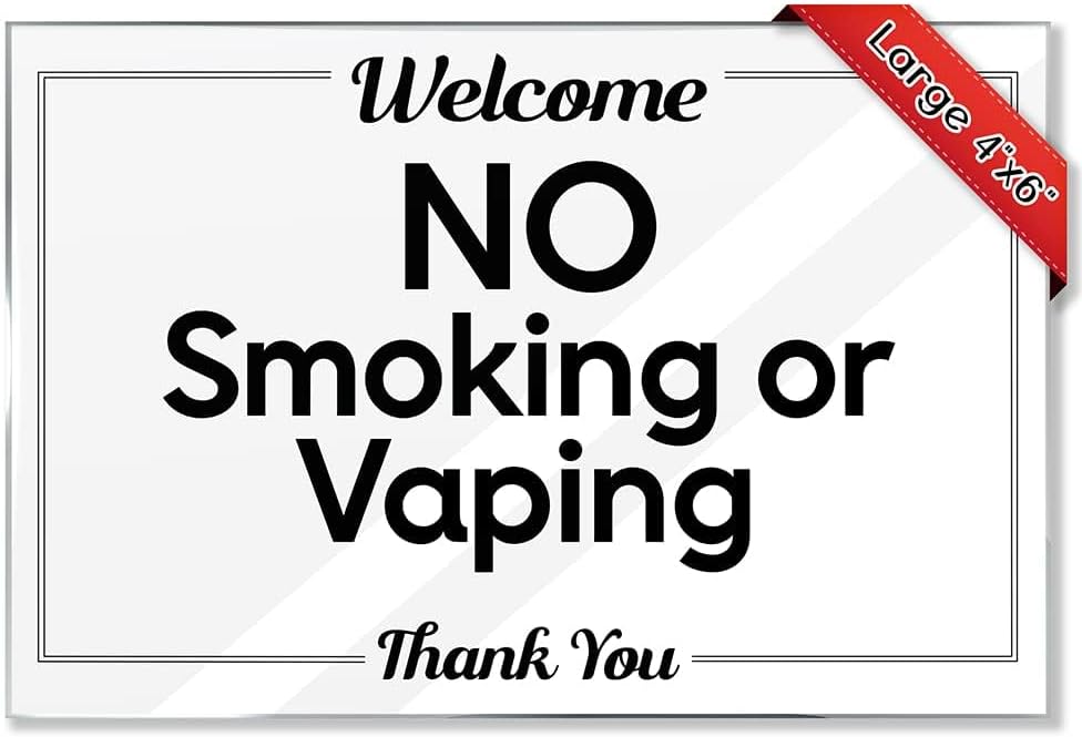 No Smoking or Vaping Sign - Essential Rental Home Necessities