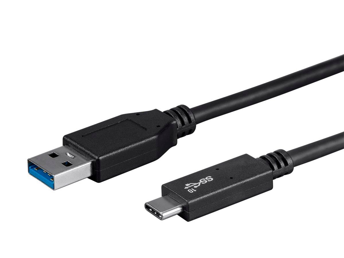 High-Speed 10Gbps USB-C to USB-A Cable, 3A 30AWG - Galaxy S9 S8 Note 8 Pixel Switch - 1M Black
