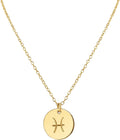 Sterling Silver Zodiac Charm Necklace for Her - Pisces Pendant