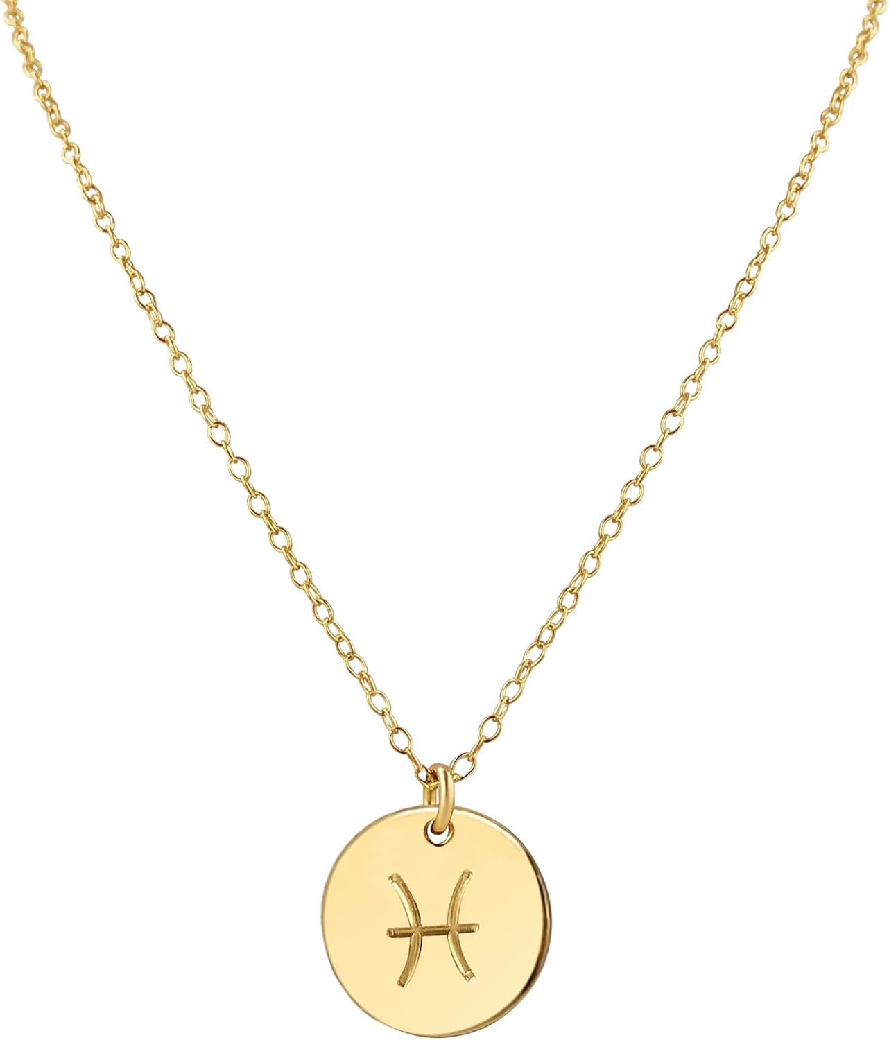 Handmade Zodiac Charm Necklace in Sterling Silver and Gold