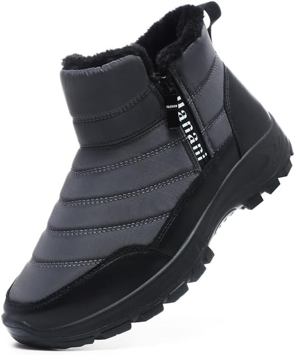 Hanani Mens Winter Snow Boots - Warm Waterproof Ankle Boots