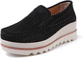 Ruiatoo Womens Slip on Loafers Comfortable Thick Platform Sneakers