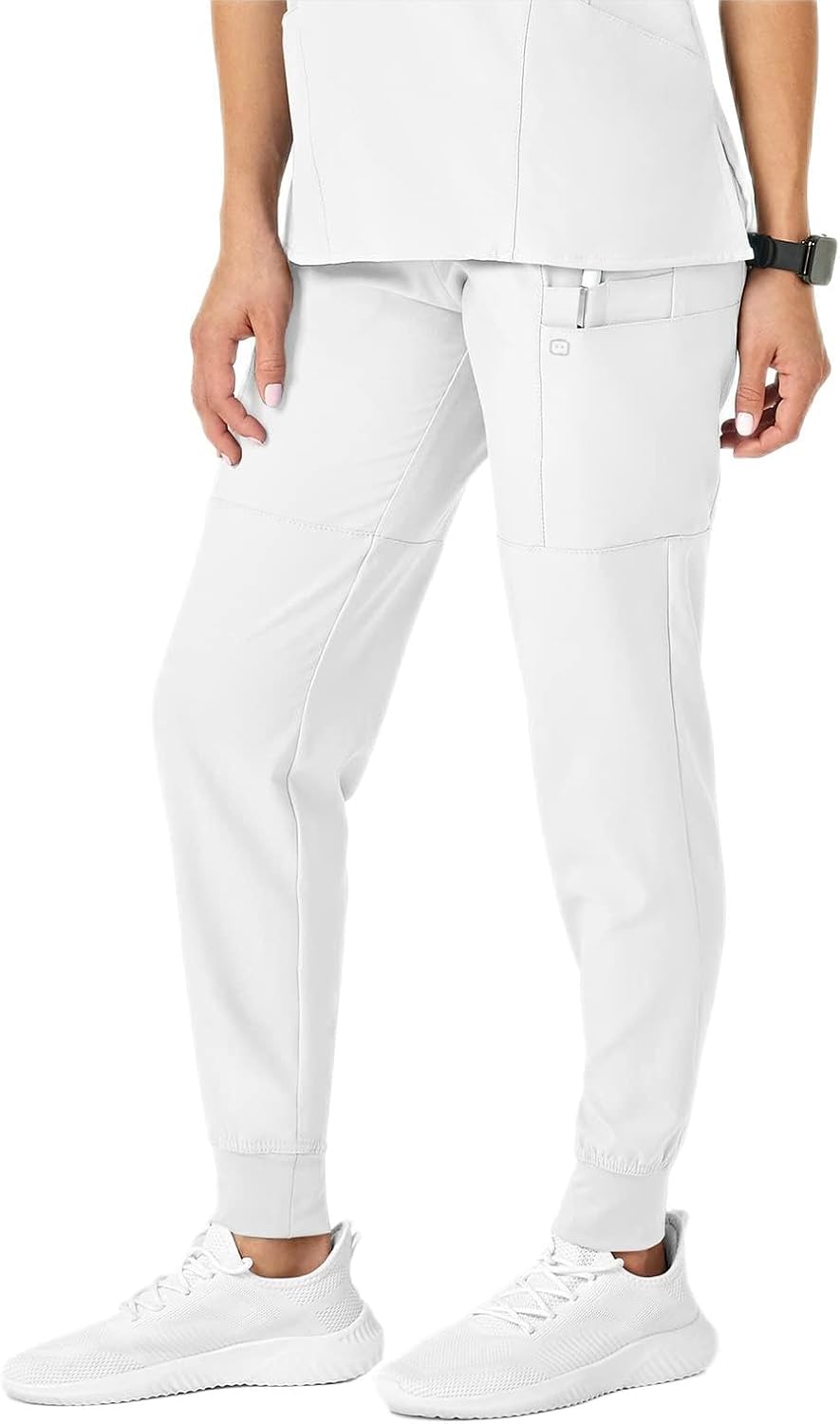 W123 Women's Comfort Waist Cargo Jogger Scrub Pant for All Day Wear