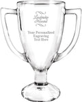 7 in Glass Cup Trophy Engraved Award - Personalized 3-Line Text