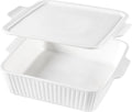Dizada 10in Square Casserole Dish with Lid - Oven Safe Ceramic