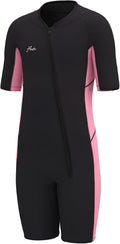 Hevto Kids Wetsuit Shorty 3/2mm Neoprene Front Zip - Warm Flexible Fit